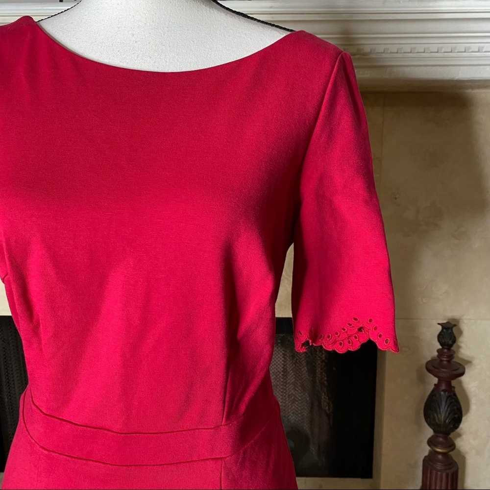 Boden Emma Ponte Dress .Embroidered cuffs and hem give this pencil Dress… - Picture 6 of 16